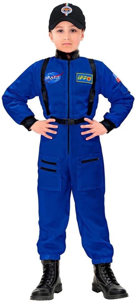 Astronaut Jumpsuit Kind Blauw - Maat 164