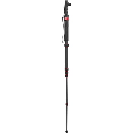 Camera Monopod 6-delige Uitschuifbare Koolstofvezel Monopod met Wandelstokkop 14 inch 38 inch