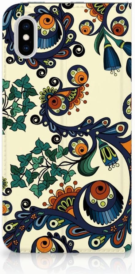 Book Case voor Telefoon Hoesje Apple iPhone Xs Max Barok Flower