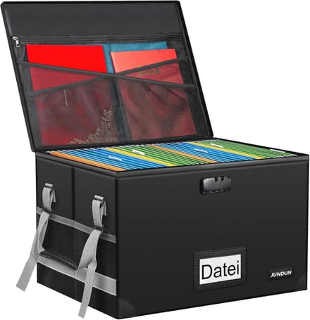 Dossierorganizer met slot - Inklapbare vuurvaste documentenbox voor thuis en kantoor