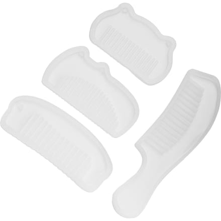 4 StuksSet Kam Serie Siliconen Mal DIY Handwerk Epoxy Hars Sieraden Maak Gereedschap white