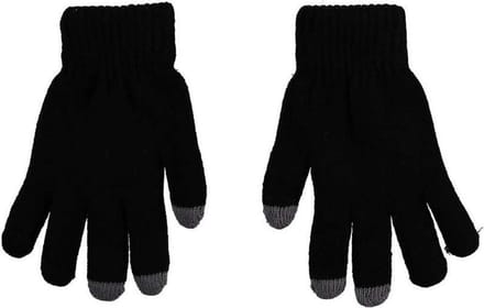 Thermo handschoenen voor dames zwart met touchscreen vinger