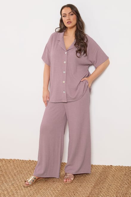 Yours Roze Overhemd Met Structuur Size 42