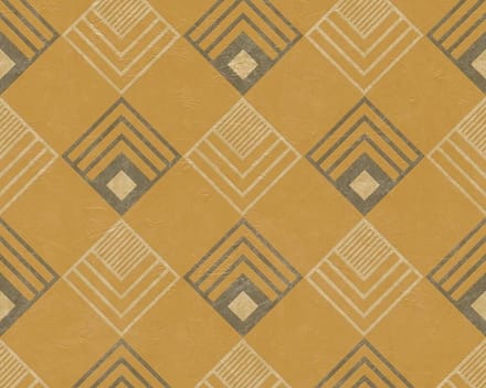 ART DECO BEHANG | Grafisch - oker geel beige grijs - A.S. Création New Life