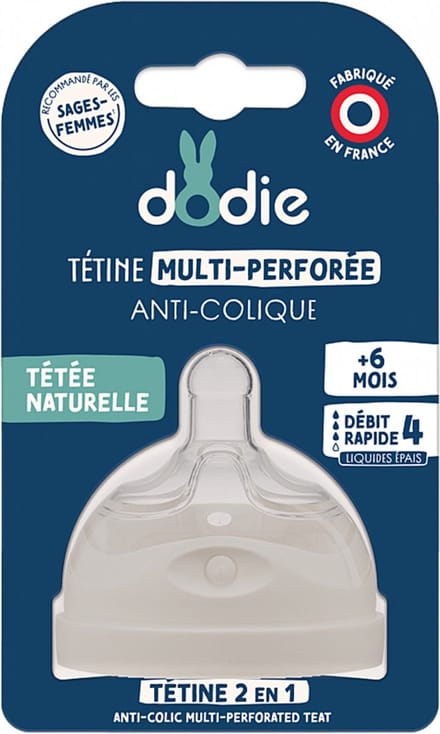 Dodie – Meerperforatie speen – Babyfles speen – Flow 4 – anti-koliek