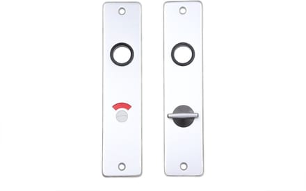 Wovar WC deurbeslag aluminium kortschild 63/8 | Per Set