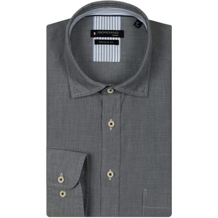 Giordano Overhemd Verona Button Under Washed Tencel Chambray Navy / male