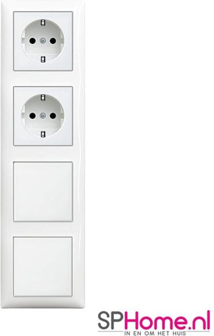 Busch-Jaeger Inbouw Wandcontactdoos 2x Schakelaar 2x