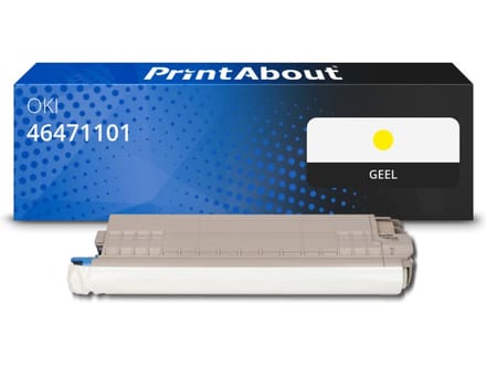 PrintAbout huismerk Toner 46471101 Geel Geschikt voor OKI