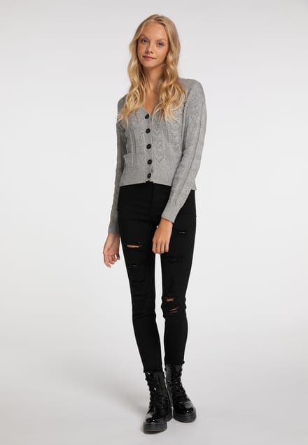 Mymo Vest Nolie Dames licht grijs melange