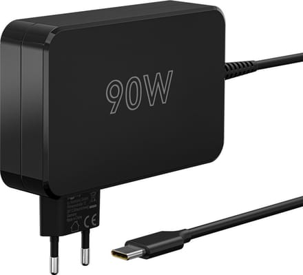 Goobay USB-C laptopoplader 90 W zwart met Power Delivery snellaadfunctie en 1,8 m kabel, voor krachtige notebooks en dockingstations