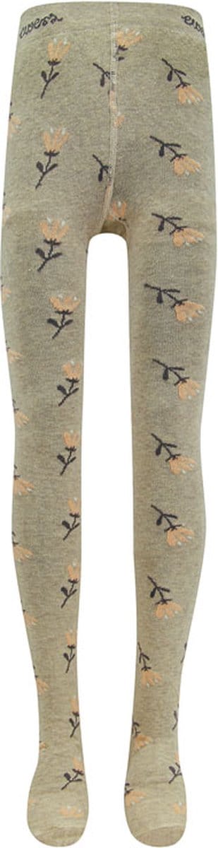 Ewers Malliot Kindermaat - Donkerbeige met Bloemen Perzikroze-122/128