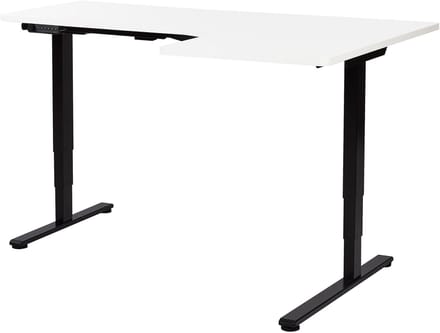 DESTINES - Elektrisch bureau - Zwart/Wit - Rechtszijdig - Vezelplaat