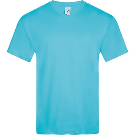 SOLS Heren Victory V-hals T-shirt (Atol blauw)