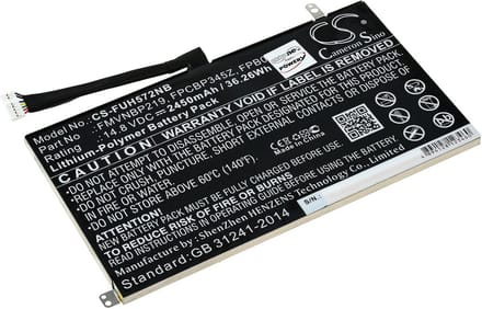 Vervangende Laptop Batterij voor Fujitsu 14,8V Li-Polymer