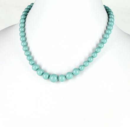 KAYEE - Parelketting van Swarovski parels - jade groen - 45cm