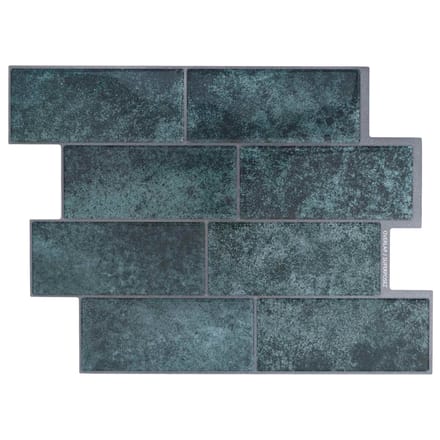vidaXL - Subway - tegel - 10 - st - Blauwgroen - 29 - x - 21 - cm - Polyurethaan - en - PET