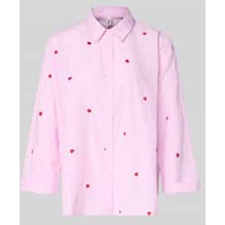 Relaxed fit overhemdblouse met katoen-aandeel Model 'NEW LINA GRACE'