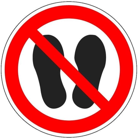Verboden te betreden sticker - ISO 7010 - P024 400 mm
