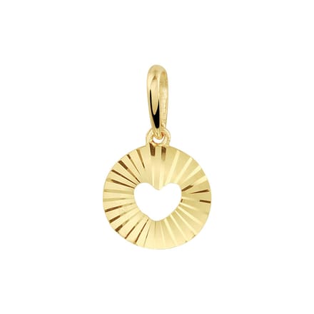 Marie Celeste hanger hart gediamanteerd - Goud