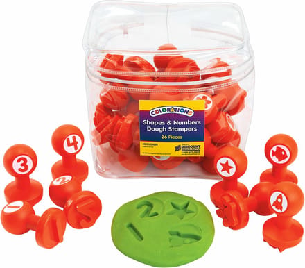 Colorations - Shapes & Numbers Clay Stamps 26pcs.