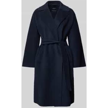 Regular fit lange wollen jas van scheerwolmix model 'CIVADA'