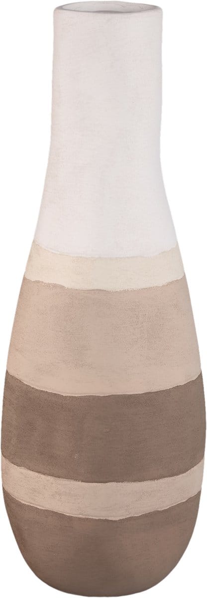 PTMD Voni Brown Ceramic Round Vase Earthy Tones High L