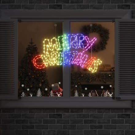 vidaXL - Kerst - Sign - 240 - LED's - Multikleur - 99,5 - x - 54 - cm - PVC