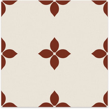 24Supply Plaktegels - Vloer - 10 Stuks - Glans - Portugese bloem - 30x30cm