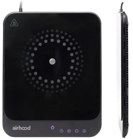 AirHood Draagbare Superdunne Inductiekookplaat | 2000 Watt | 1 kookzone | 10 standen | temperatuur instelling | | Timer | Zwart