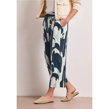 Broek met gedessineerde Wide Legs