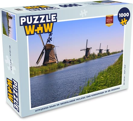 Puzzel Nederland - Molen - Water - Legpuzzel - Puzzel 1000 stukjes volwassenen