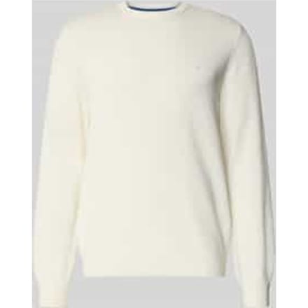 Regular fit gebreide pullover van mix van katoen en wol