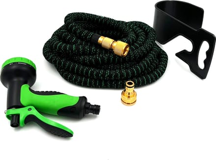 Zoem - Luxe Tuinslang 15m - Flexibel - incl. opbergtas - Koppelstukken - Elastisch