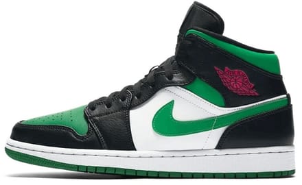 Nike Nike Air Jordan 1 Mid - Retro Sneaker - Groen/Zwart/Wit