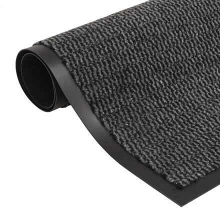vidaXL - Droogloopmat - rechthoekig - getuft - 80x120 - cm - antraciet