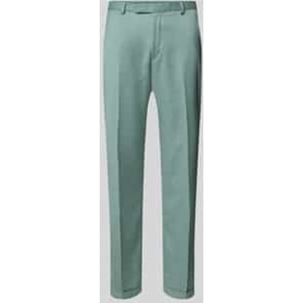 Slim fit pantalon met linnen