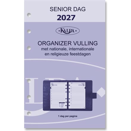 Agendavulling 2027 Kalpa Senior 1dag/1pagina