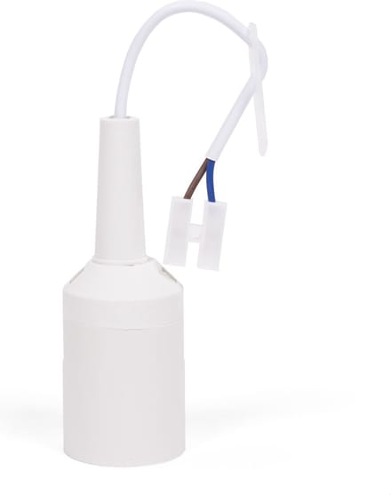 Benson Verhuisfitting - E27 - wit - fitting met kroonsteen en kabel
