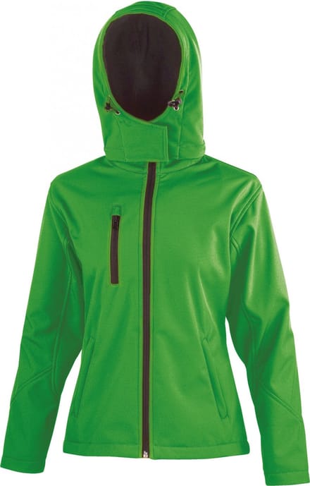 Result Women´s TX Performance Hooded Soft Shell Jacket RT230F - Vivid Green/Black - M
