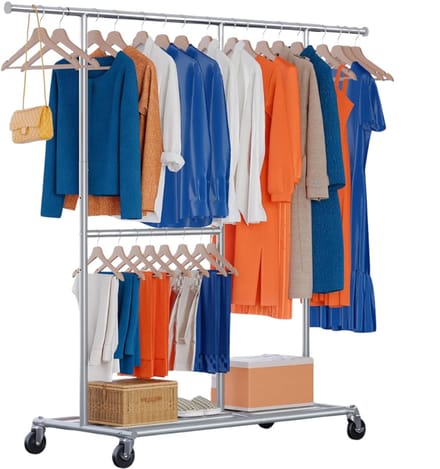 MRKK® Kledingrek Op Wieltjes - Dressboy - Kledingstang