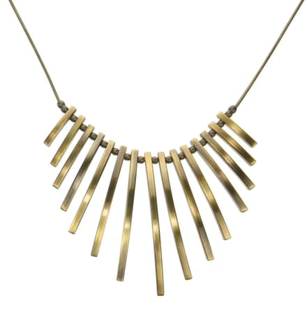 Behave - Ketting met staafjes goudkleurig - Boho chic halsaccessoire