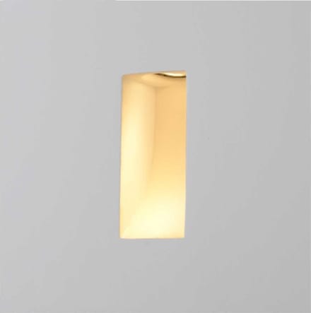 Artdelight - Wandlamp Gips trimless stuc rechthoek wit