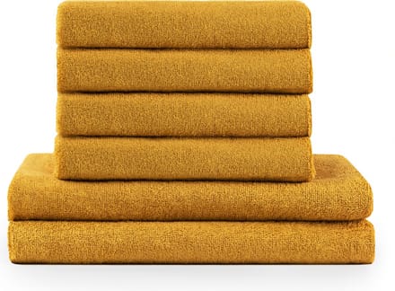 Blumtal Terry Handdoeken Set - 2 x Baddoek & 4 x Handdoek: Mosterd