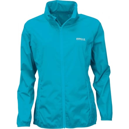 Turquoise lichtgewicht dames regenjas Packable van Pro-X Elements 4XL