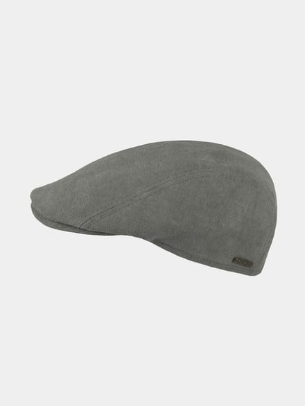 Edson - Canvas flat cap - Groen