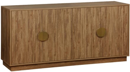 sweeek - Dressoir 4 deuren gegroefd mangohouteffect 160cm - celian