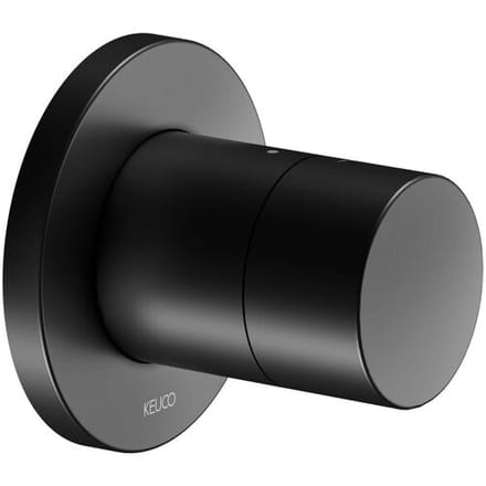 Keuco IXMO Black Selection concealed shut-off valve for 1 consumer, round 59541370001