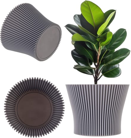 Estrela bloempot 19cm grijs