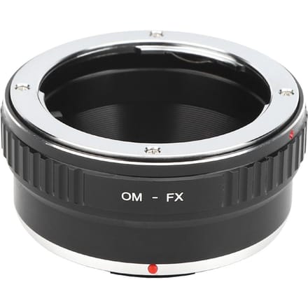 Fikaz OM FX Aluminiumlegering Lensadapterring voor Olympus OM-lens om te passen voor Fuji FX Mirrorless black